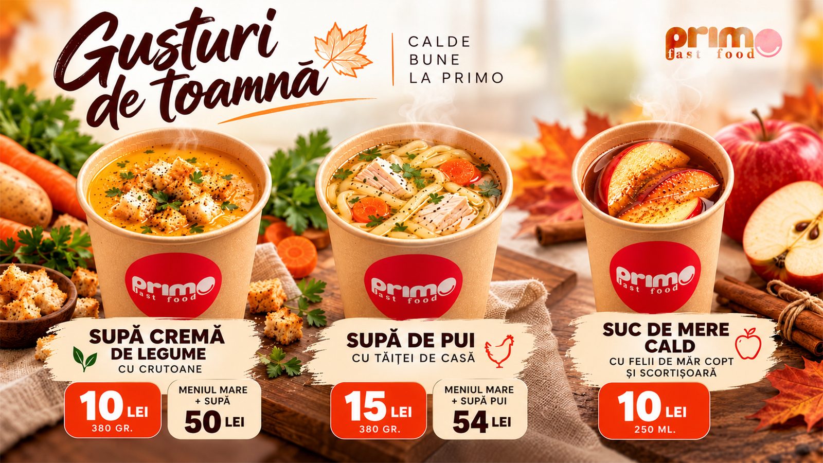 Gusturi de toamnă: supe și suc de mere cald