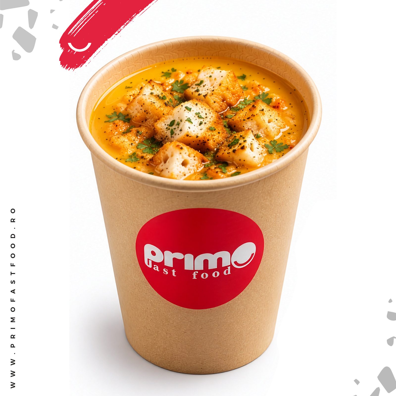 Supă cremă de legume cu crutoane